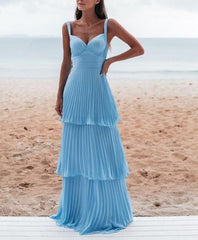 Prom Dresses Website, Charming Blue Prom Dress Long Evening Dress