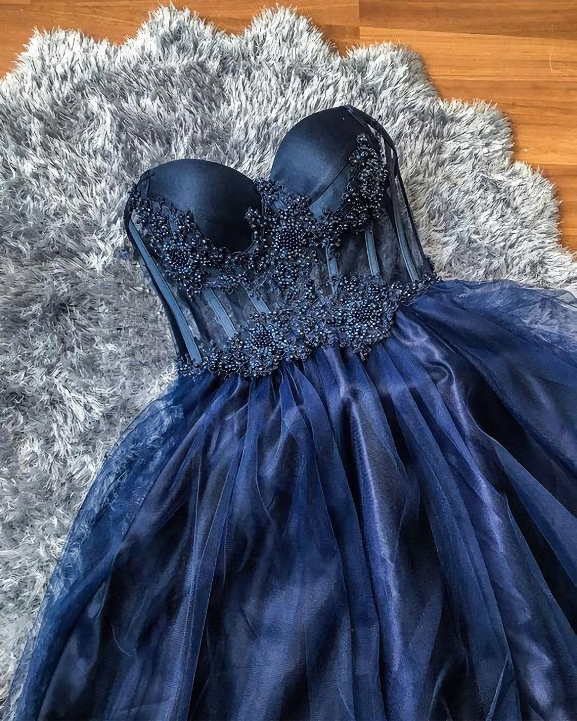 Prom Dress Gown, Prom Dress, Ball Gown Formal Dress, Evening Gown Navy Blue Evening Dress