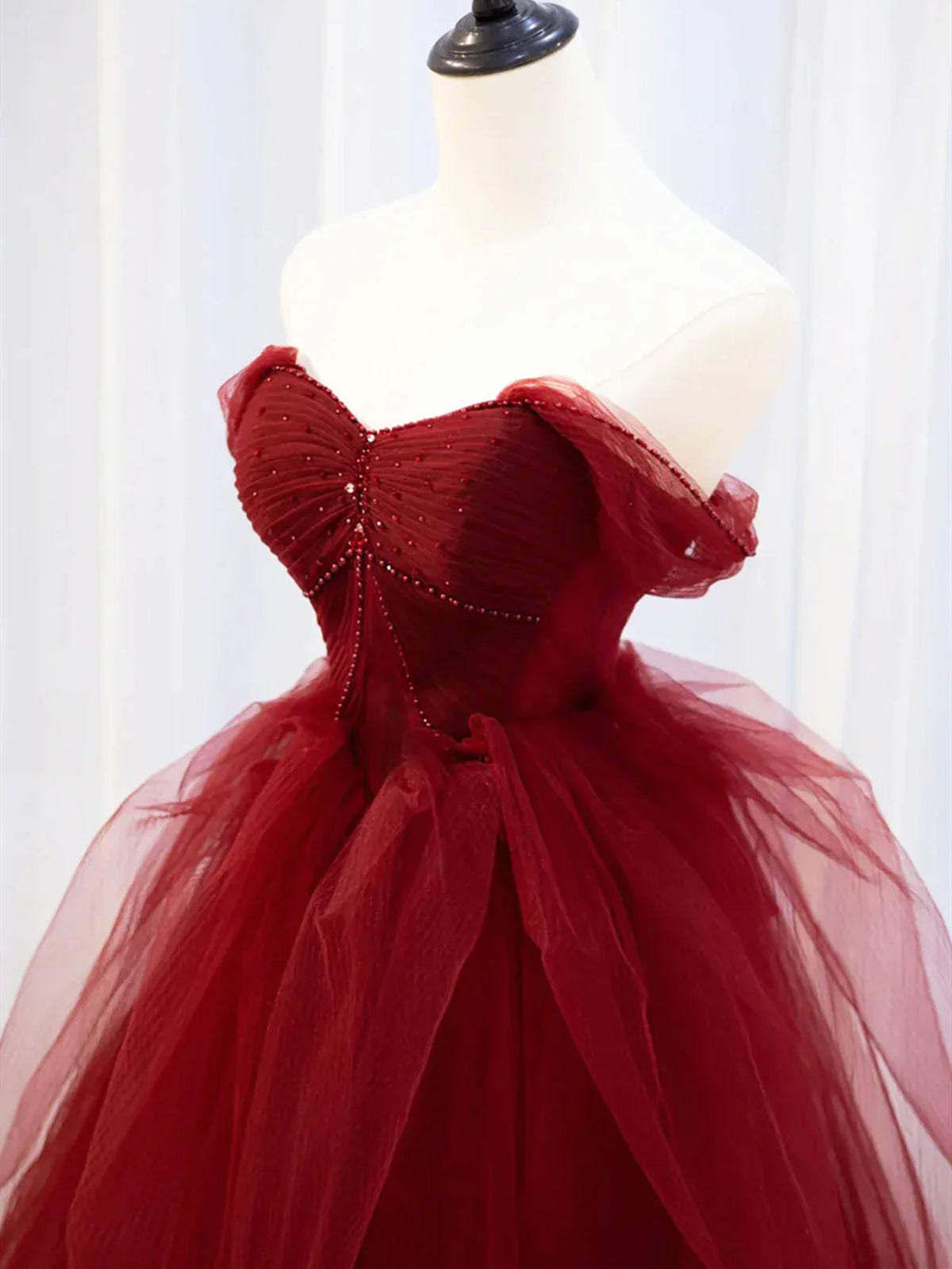 Prom Dress Champagne, Off the Shoulder Burgundy Long Prom Dresses, Wine Red Long Formal Evening Dresses