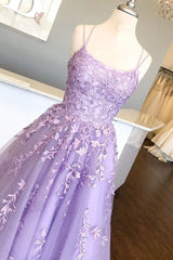 Evening Dress With Sleeve, Princess Straps Long Prom Dress with Lace Appliques,Evening Gowns