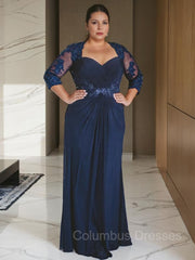 Formal Dress Ballgown, Sheath/Column Sweetheart Floor-Length Chiffon Mother of the Bride Dresses With Appliques Lace