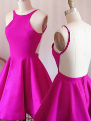 Bridesmaid Dresses Mauve, Short Hot Pink Prom Dresses, Short Hot Pink Formal Homecoming Dresses