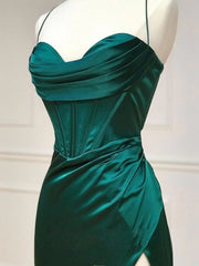 Bridesmaid Dresses Shop, Sweetheart Neck Green Mermaid Long Prom Dresses, Green Long Formal Evening Dresses